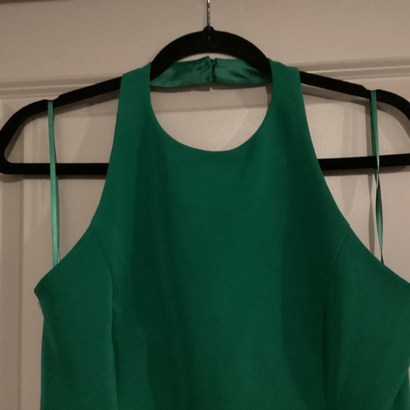 Jewel Badgley Mischka Draped Halter Neck Asymmetric Cocktail Dress, size 8 - Picture 5 of 16